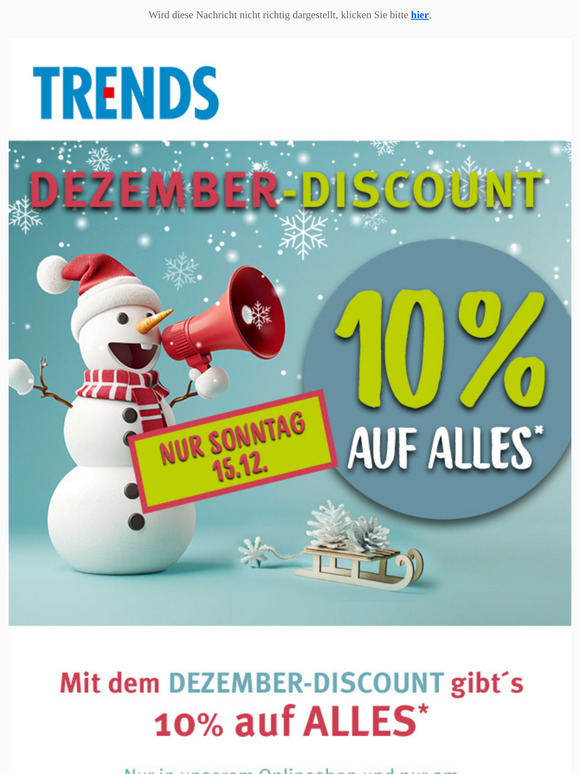 DEZEMBER DISCOUNT - 10% AUF ALLES