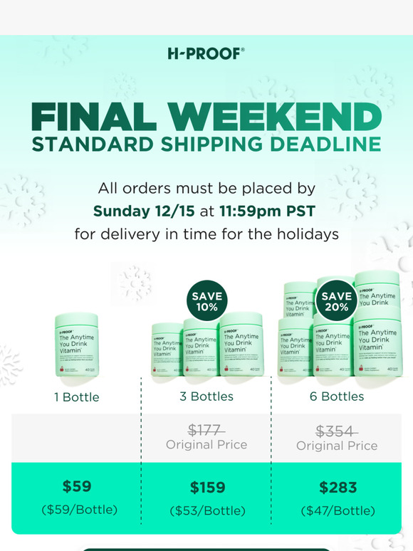 🎁 FINAL WEEKEND for Holiday Delivery!
