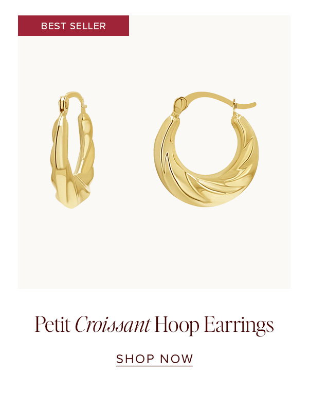 Petit Croissant Hoop Earrings