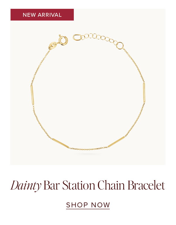 Dainty Bar Station Chain Bracelet