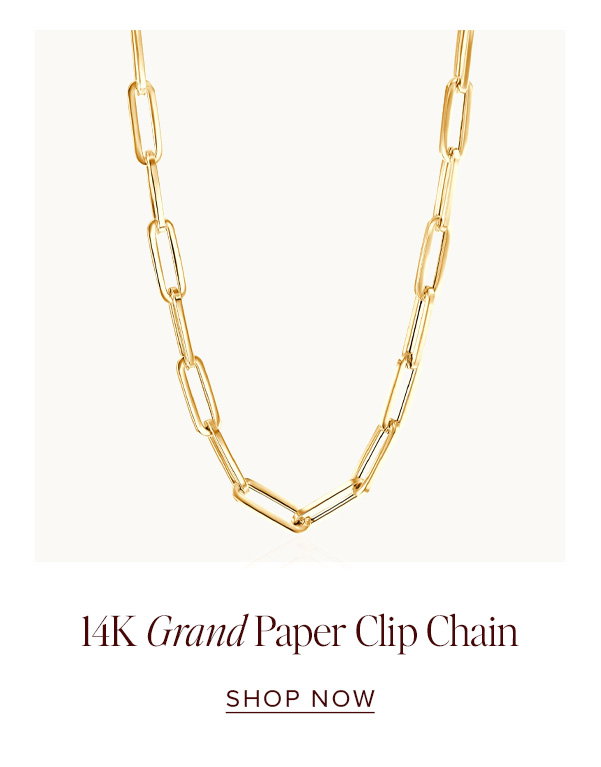 14K Grand Paper Clip Chain