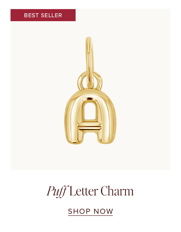 Puff Letter Charm