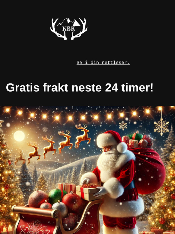Gratis frakt neste 24 timer