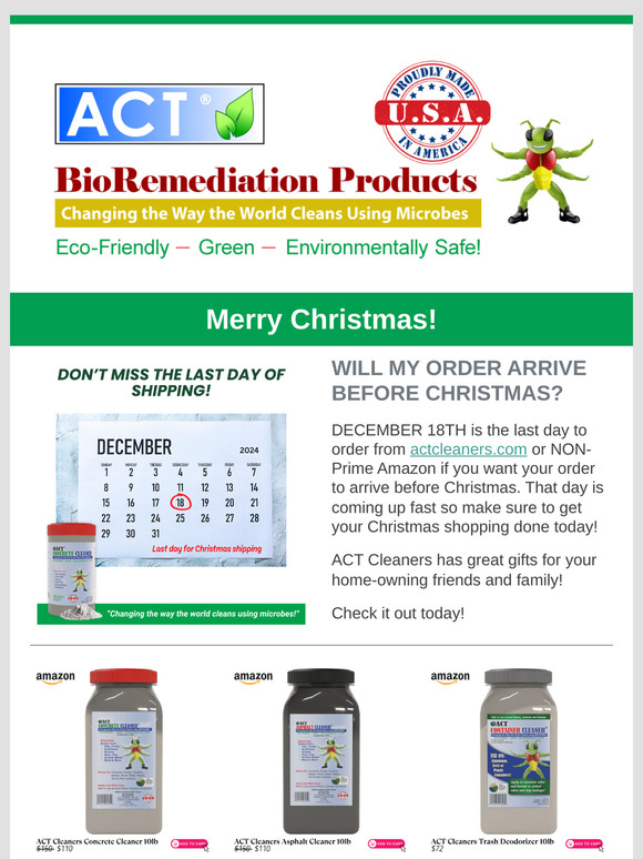 Last Day for Christmas Shipping