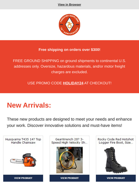 Free standard shipping on orders over $300!