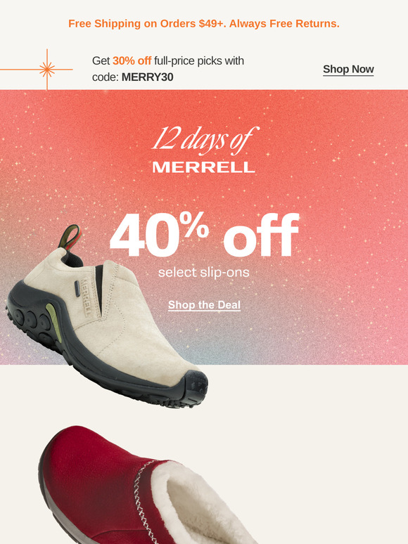 Merrell Email Newsletters Shop Sales Discounts and Coupon Codes