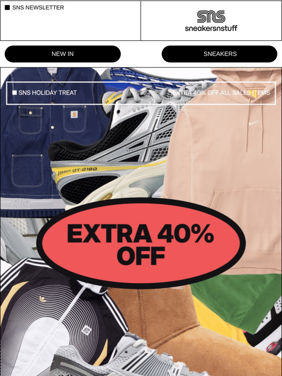 HOLIDAY TREAT: EXTRA 40% OFF SALE!