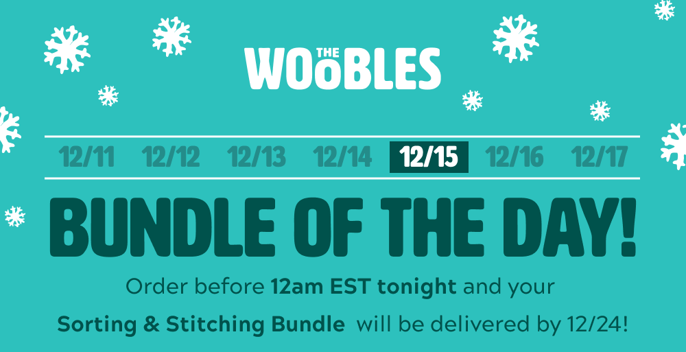 Bundle of the day! Order before 12am EST tonight and your Sorting & Stitching Bundle will be delivered by 12/24!