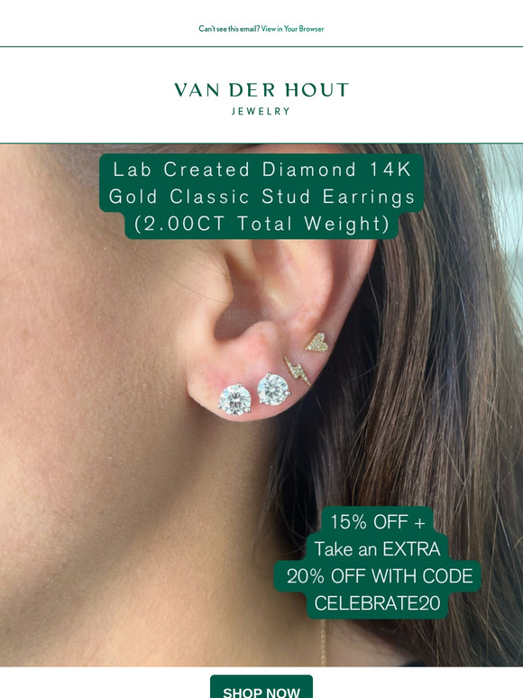 Today’s Showstopper Deal 🫧 2.00ct Total Lab Created Diamond Stud Earrings
