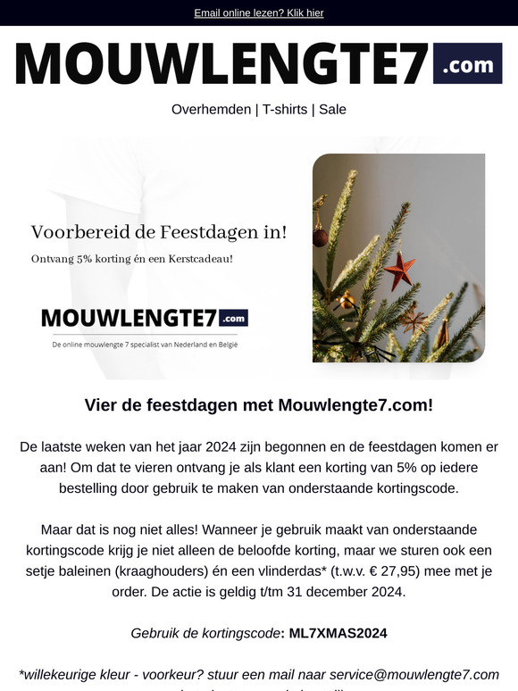 Vier de feestdagen met Mouwlengte7.com!