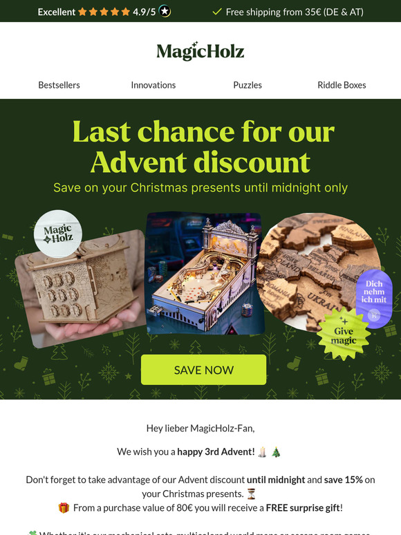 Your last chance to get 15% off,  ⏰ 🧩