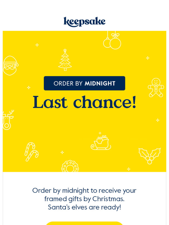 Hours Left for Christmas Delivery!