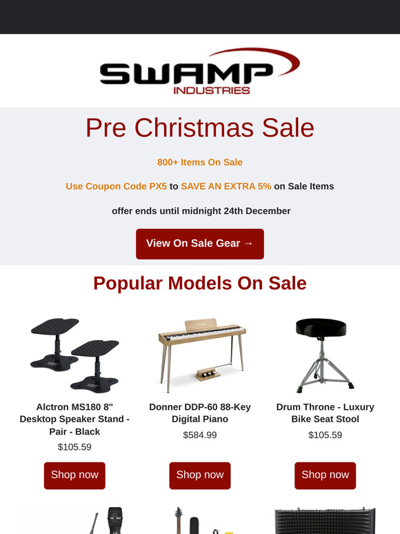 🎵 Pre-Xmas Sale: 800+ Music Gear Deals + Extra 5% Off with Code PX5! 🎄"