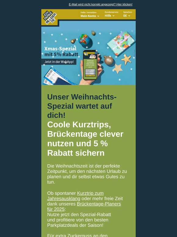 XMAS-SPEZIAL 🎅🏻✨ Spare 5% mit der WebApp