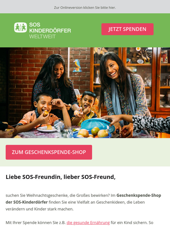 Große Wirkung: Eine Spende als Weihnachtsgeschenk