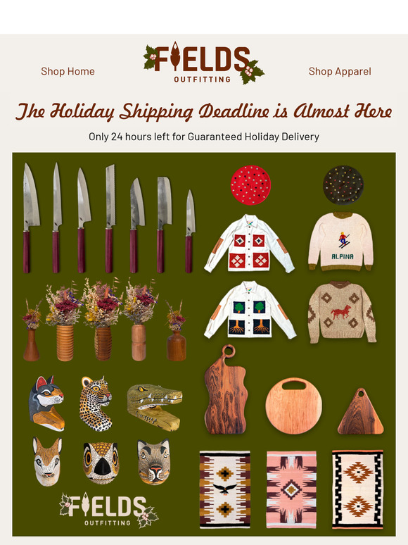 24 Hours Left for Guaranteed Holiday Shipping
