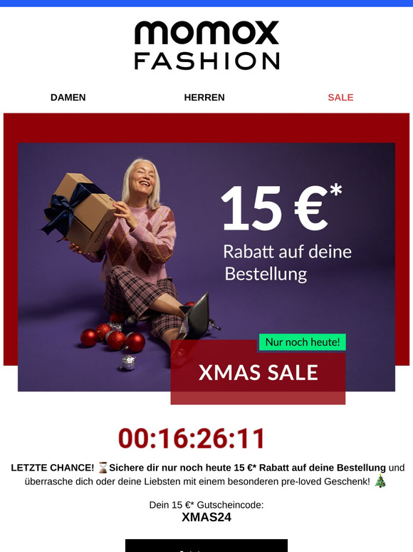 🚨 Dein 15 € Gutschein läuft um 24 Uhr ab!