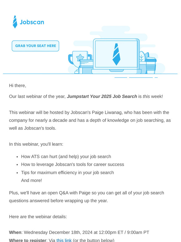 (LAST Webinar): Jumpstart Your 2025 Job Search with Jobscan