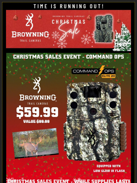 Time Is Running Out! Holiday Sales Event from Browning Trail Cameras