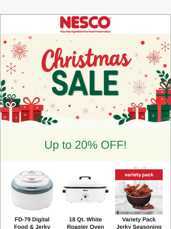 20% OFF NESCO Holiday Specials!