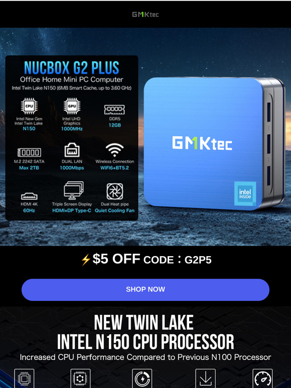 💥New Releases | G2 Plus Twin Lake N150 Mini PC