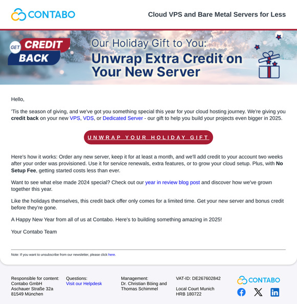 Our Holiday Gift to You: Unwrap Extra Credit on Your New Server