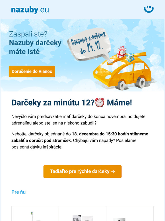 [Posledné objednávky] 🎁 Doručíme do Vianoc, čestné Nazubácke ✌️