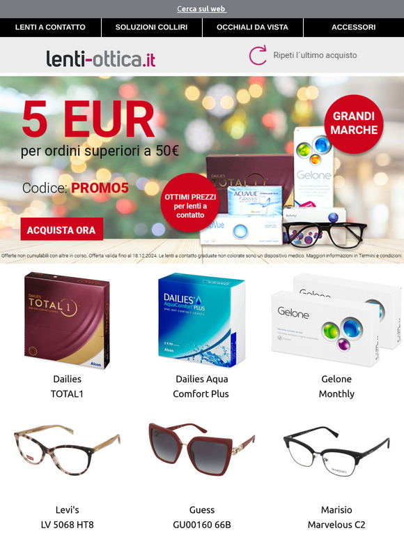 🛒 SCONTO ESCLUSIVO: Risparmia 5€ sugli ordini sopra 50€