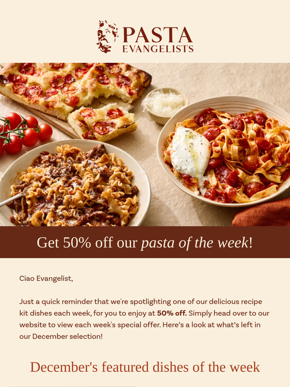 Reminder: enjoy 50% off our selected dish of the week! ✨