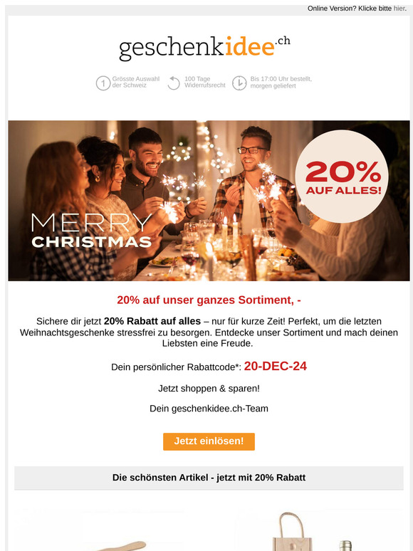 🎄20% auf alles!