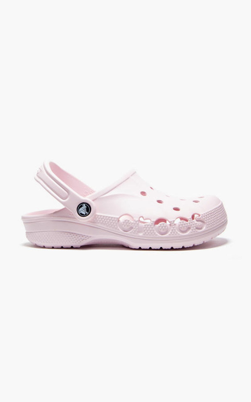 Ladies Barely Pink Baya Crocs