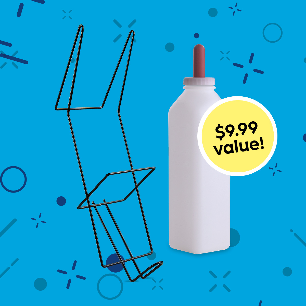 Wire Fence Bottle Holder for 3-qt. Bottle