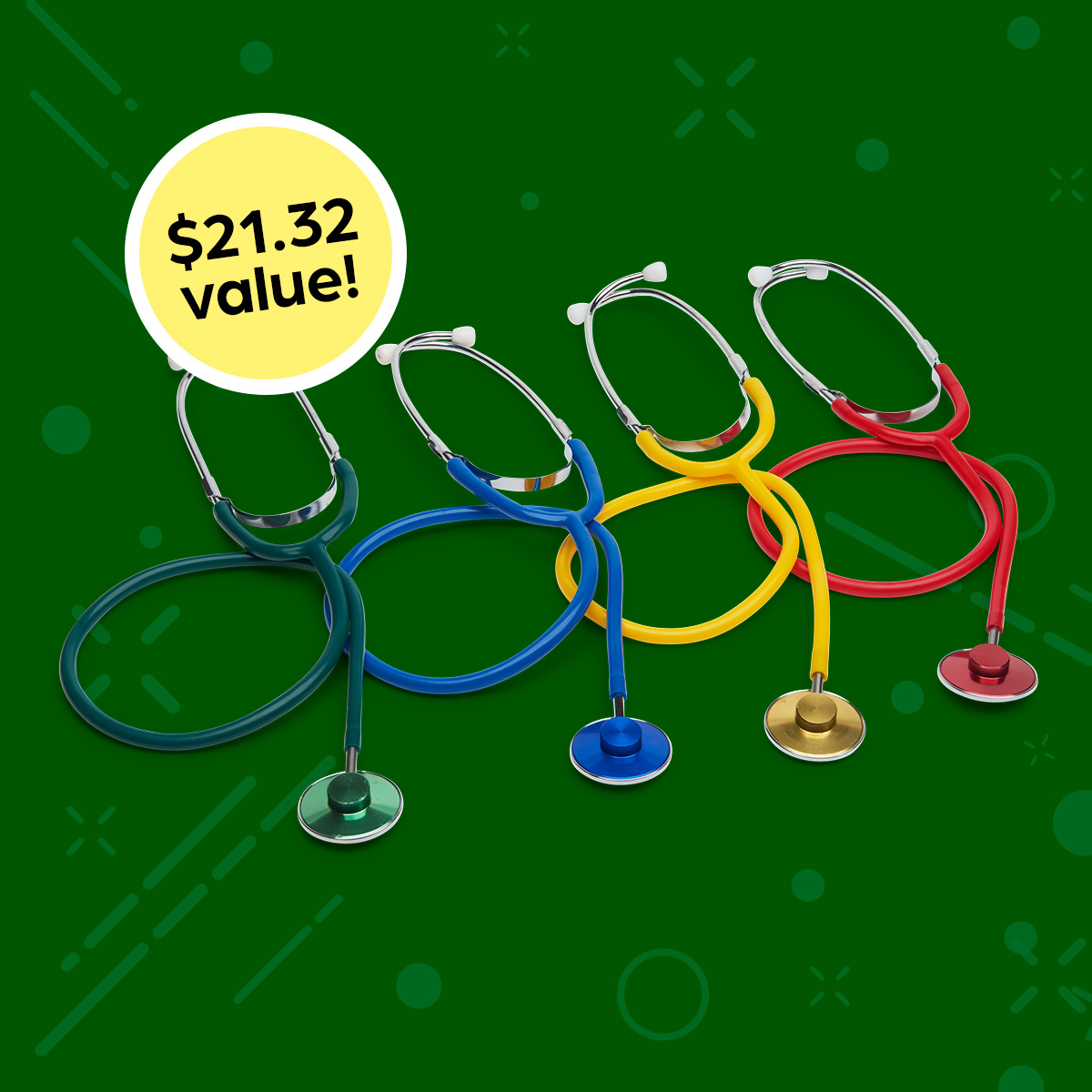 Colored Stethoscopes - Set of 4