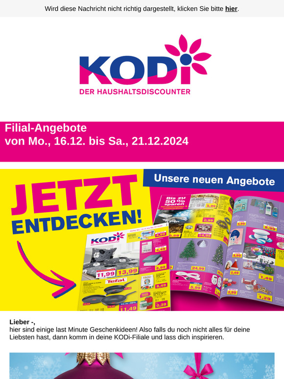 KODi-Angebote ab 16.12. - z.B. Lichterketten ab 0,49,-