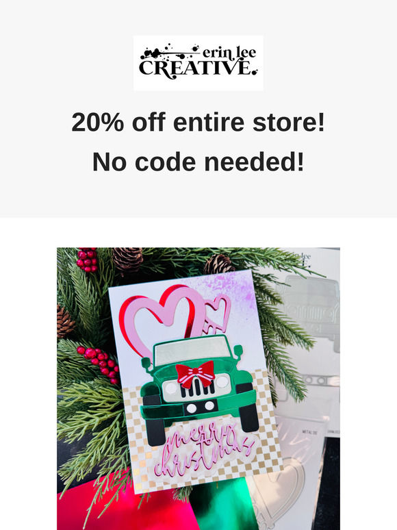 New product, restocks, $1 dies and 20% off!