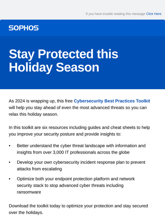 Use the Cybersecurity Toolkit to Prepare for the Holiday Season