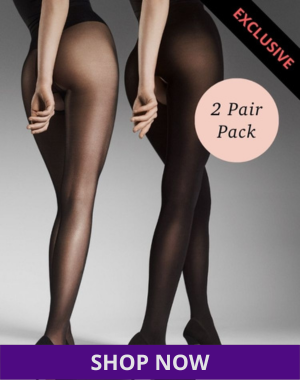 Fiore Ouvert 20/80 Crotchless Tights 2 Pair Pack