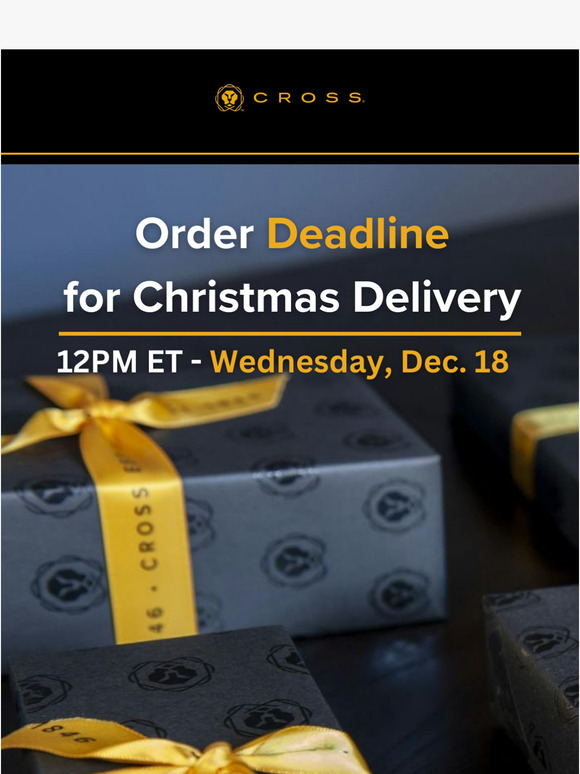 Last Chance: Shipping Deadline for Christmas 🎄