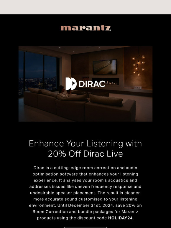 Enhance Your Listening with 20% Off Dirac Live