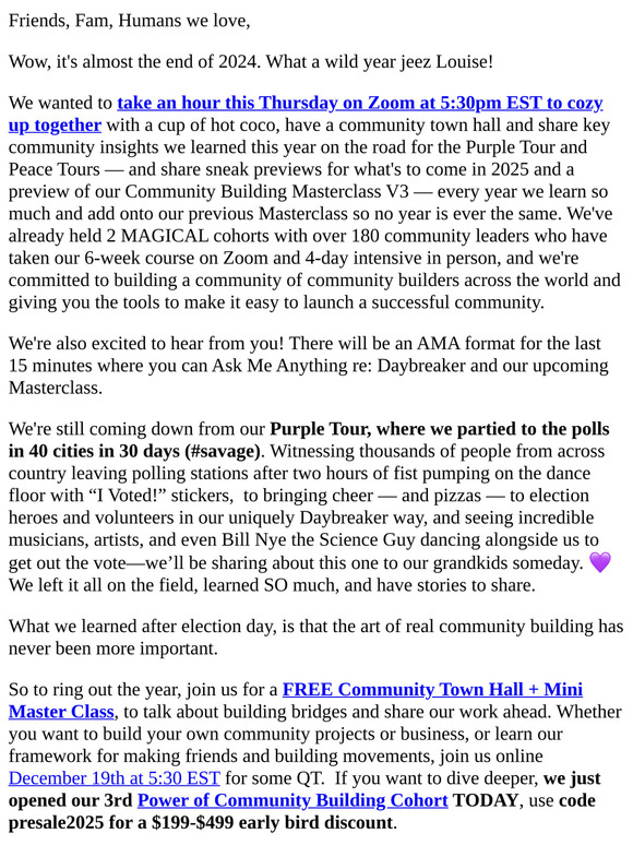 Join Us Thursday // Free Community Zoom✨