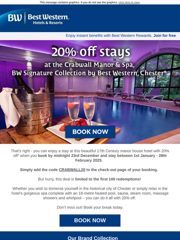 Get 20% off your stay in Chester!
