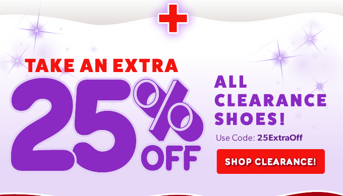 Take an extra 25% off all Clearance style shoes. Use Code 25ExtraOff. Offer expires on 12-31-2024 at 11:59pm cst. Offers not valid on previous purchases. Shop Now.