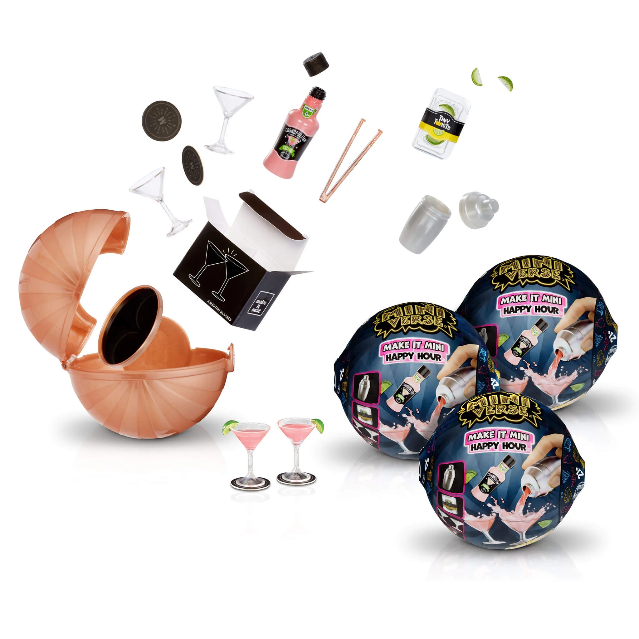 Image of MGA's Miniverse Make It Mini Happy Hour Mini Collectibles - 3 Pack- for Adults 21+ Years