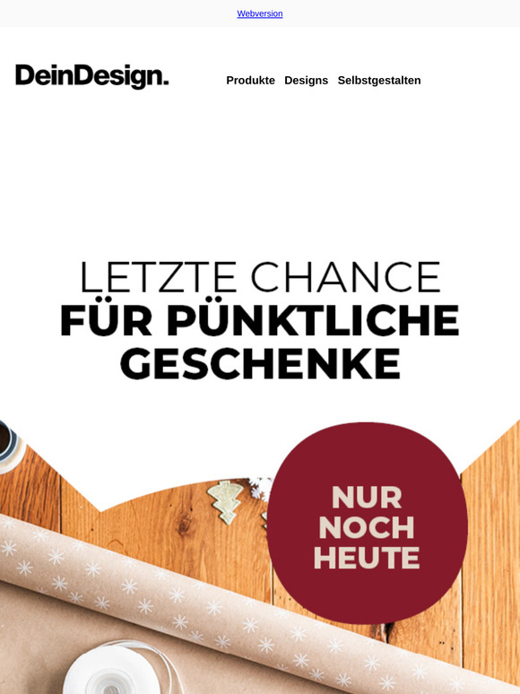 Nur noch heute bestellen & pünktlich zum Fest erhalten! 🎁🎄