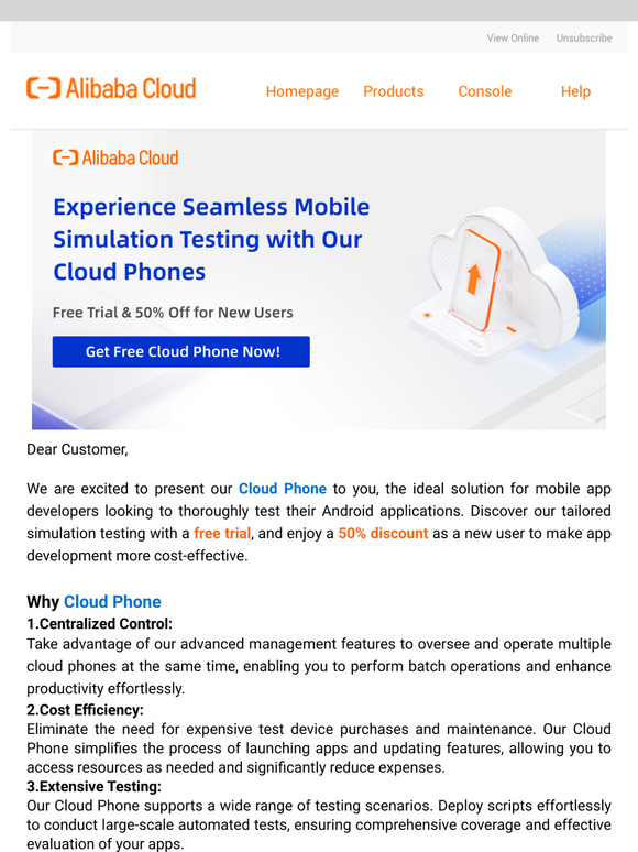 Free Trial & 50% Off for New Users of Cloud Phone！