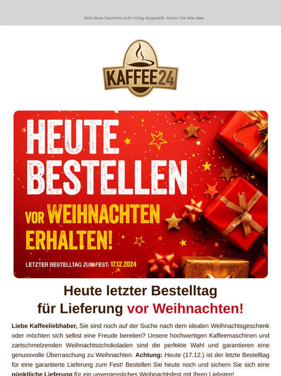 Heute bestellen - vor Weihnachten erhalten 🎁🎄 und bis zu 35% sparen!