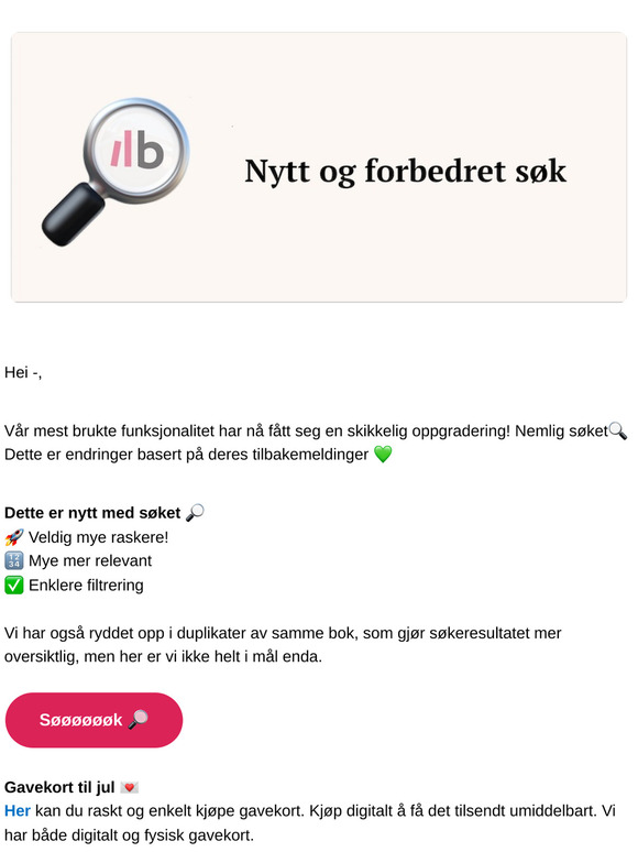 ENDELIG! Nytt og bedre søk 🔍