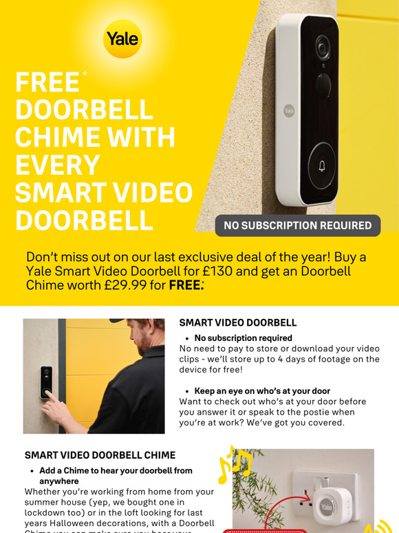 Ending SOON 🚨 Get a FREE Doorbell Chime with your Smart Video Doorbell