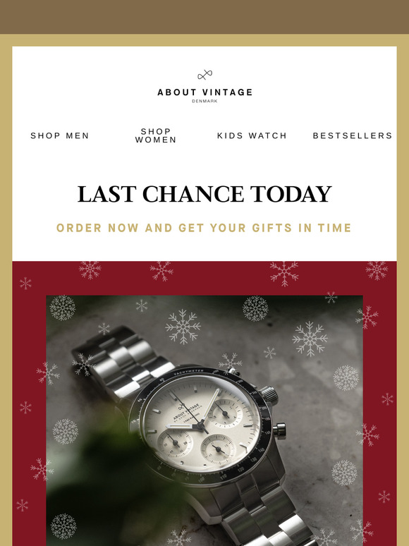 Last chance for delivery before Christmas