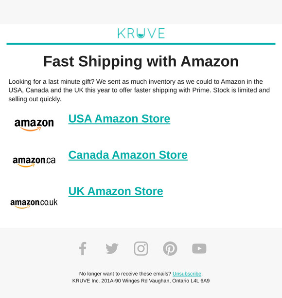 KRUVE On Amazon - Limited Stock